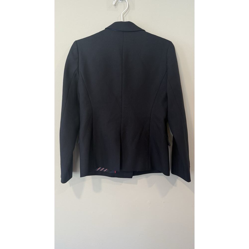 J.Crew Dover Double-Breasted 100% Wool Blazer Navy Blue Size 6 Petite 2824 - Picture 10 of 13